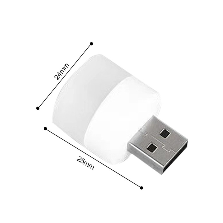 QttvbTna lámpa, újratölthető LED, energiatakarékos, meleg fehér, 3,7x2,4x2,4 cm