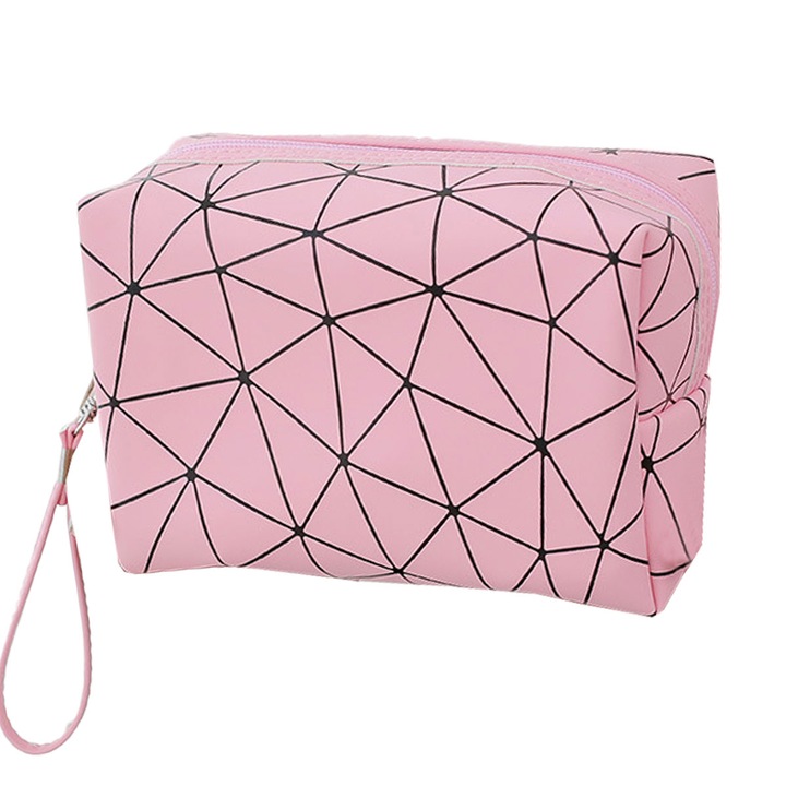 Trusa de machiaj, roz, 20x15x8cm