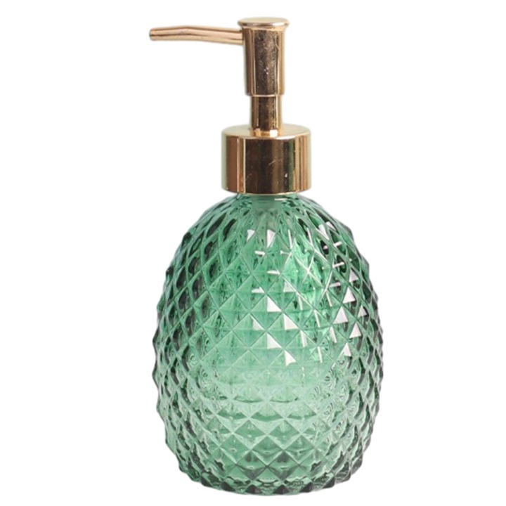 Üveg szappanadagoló, 350 ml, rozsdamentes acél pumpával, mosogatószerhez/kézápoláshoz