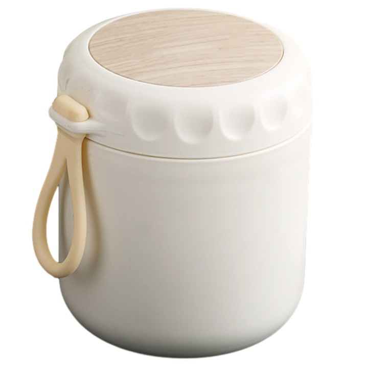 Caserola Termoizolanta, polipropilena/Inox, 400ml, alb