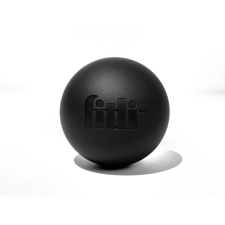 Силиконова топка за лечебен масаж с диаметър 6 см. Черна