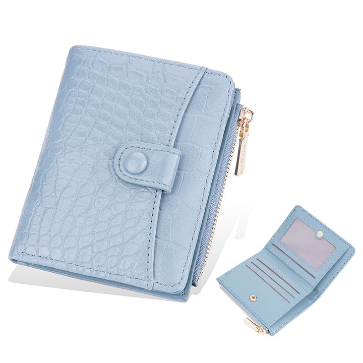 Portofel dama, multicolor, 14x5x12cm, piele