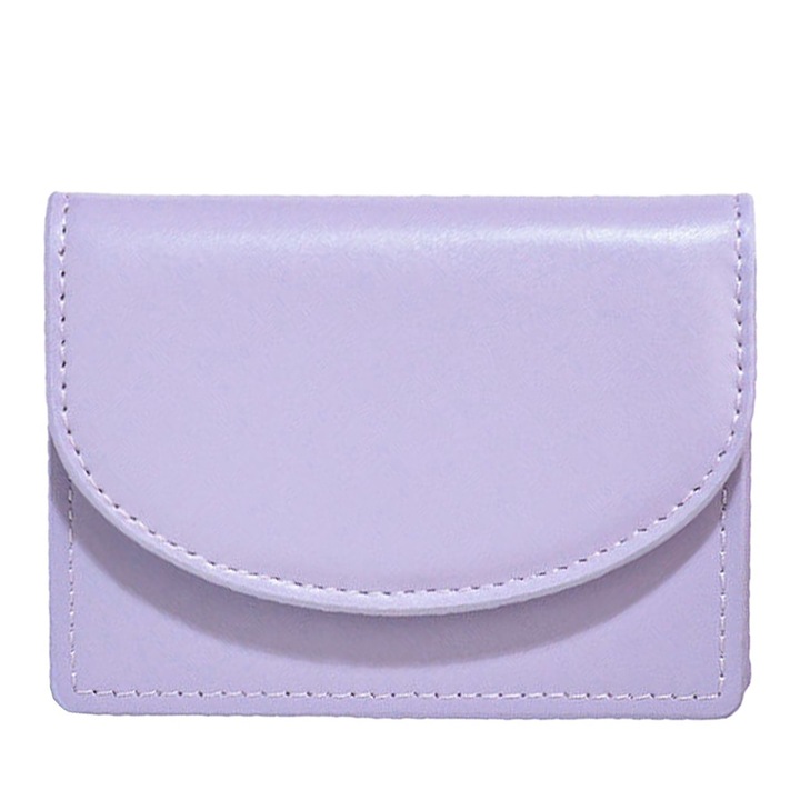 Portofel pentru carduri, 11x8.5 cm, piele ecologica, violet