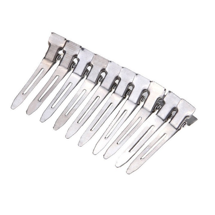 Set de 12 clipsuri metalice pentru par, 4.5 cm lungime