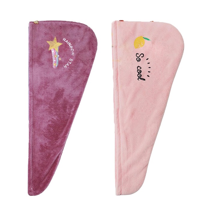 Hajtörölközők, ultra nedvszívó anyagból, 2 db-os szett, 24x64cm