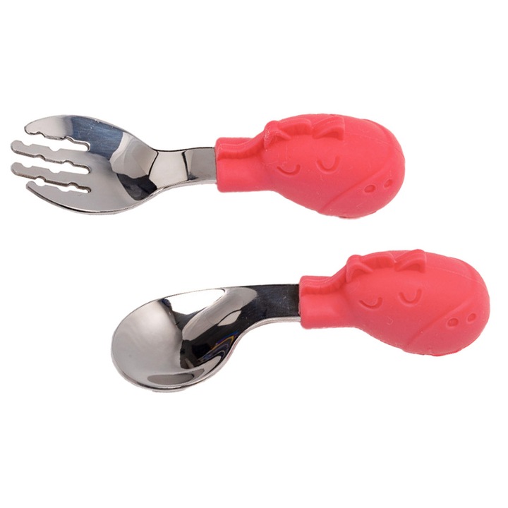 Set tacamuri pentru copii QttvbTna, inox, multicolor, 14x3.1cm