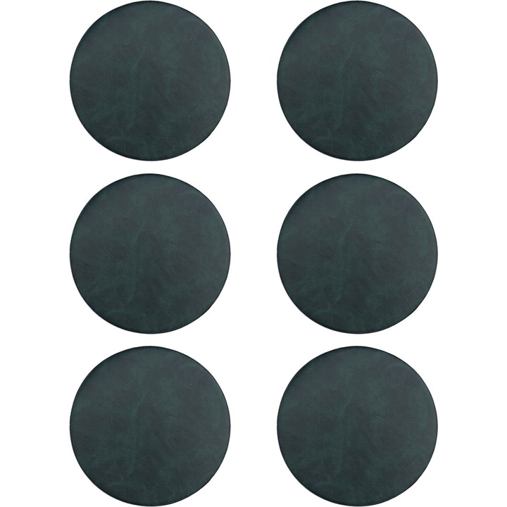 6 db poháralátét készlet, PVC, szürke, 10x10cm