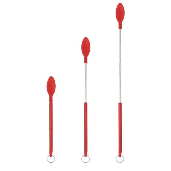 Set 3 spatule, silicon alimentar, rezistente la temperatura, rosu