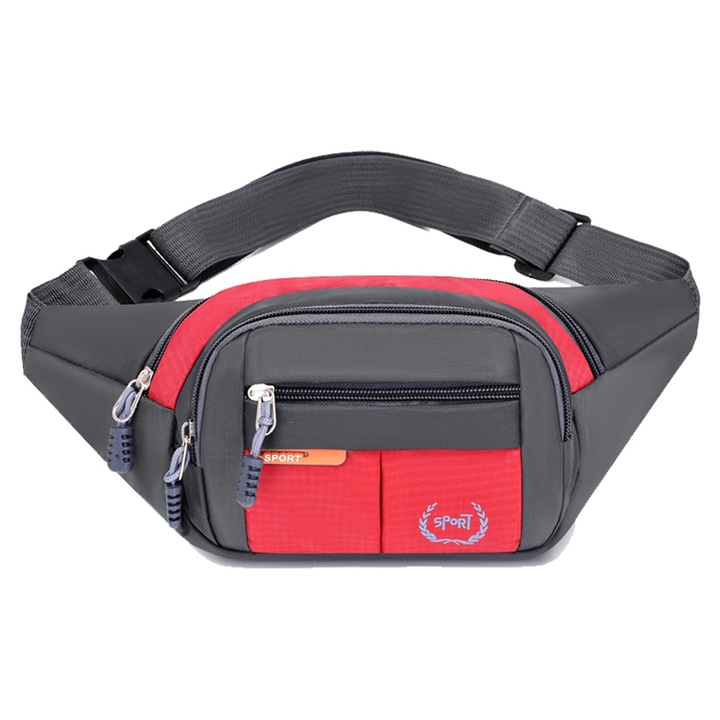 AMRINUGL kézitáska, 35x15x4cm, Oxford anyag, piros, állítható pánttal