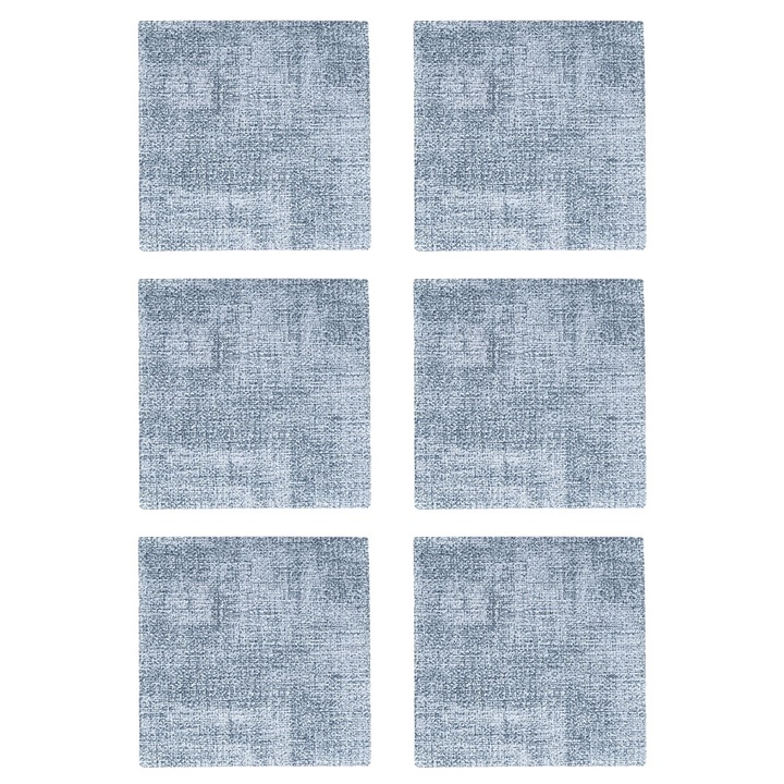 6 db poháralátét készlet, PVC, többszínű, 10x10cm