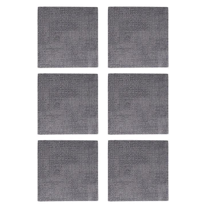 6 darabos poháralátét készlet, PVC, többszínű, 10x10cm