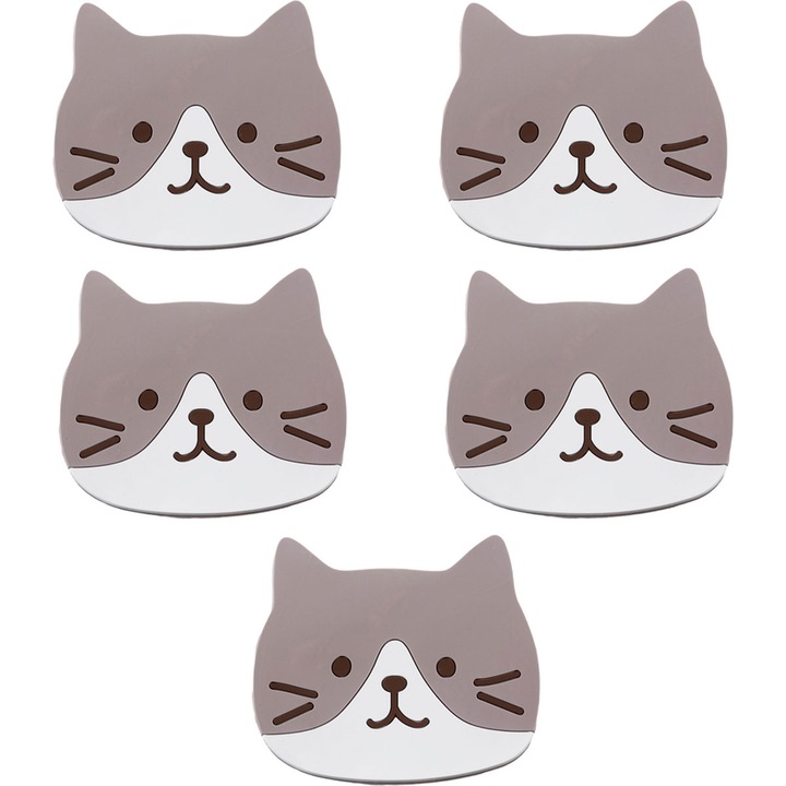 Pohártartó készlet, PVC, 10x9cm, 4 db