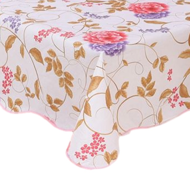 Fata de masa, PVC, 152x152cm, Roz