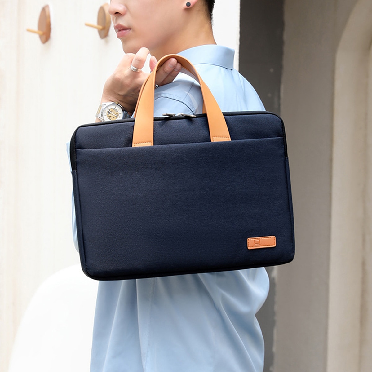Geanta laptop, 37x26x3cm, albastru