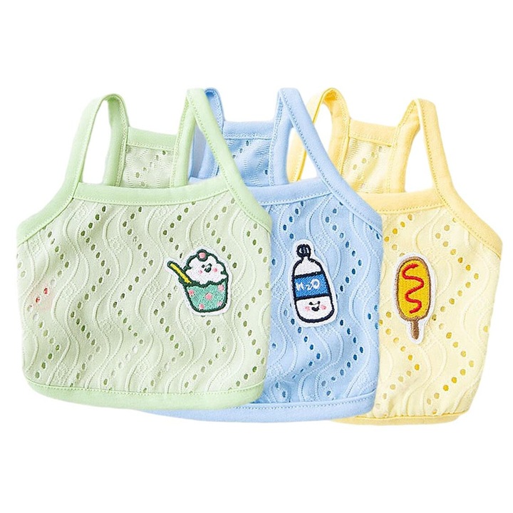 Set 3 haine pentru animale de companie, Panza, Multicolor, XS-L