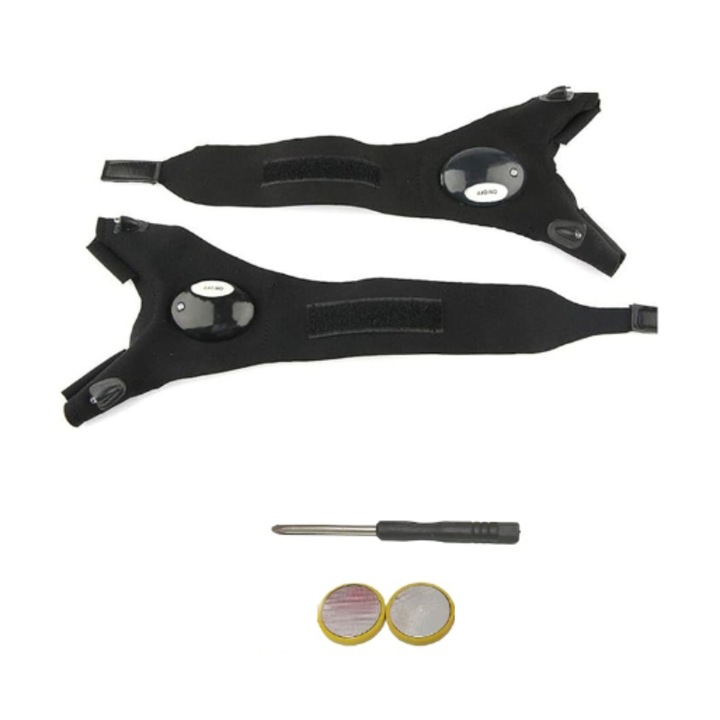 QHYKKYJ Ръкавици с фенерче, LED за пръсти, Регулируеми, Черни