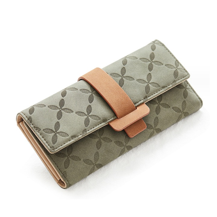 Portofel multicolor, cu 19x9.5x2, Verde, 19 x 9.5 x 2.3 cm