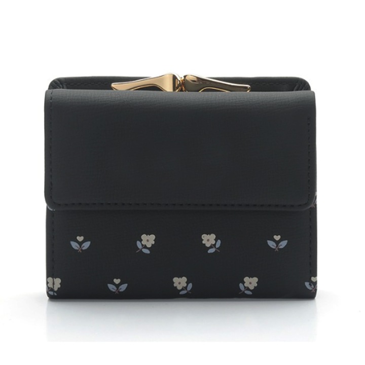 Portfard multicolor, floral, PU, 11x8.3x3cm