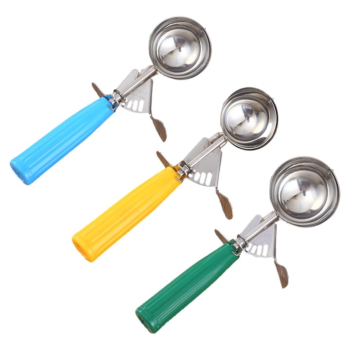 Polonic pentru inghetata, set, inox, multicolor, 21x4.5-24.3x7.8cm