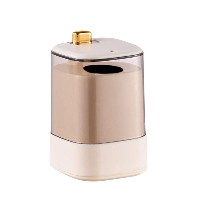 Suport pentru scobitori din plastic, WTO®, cu design automat de deschidere, ABS, 8.5 x 6 x 6 cm, Gri