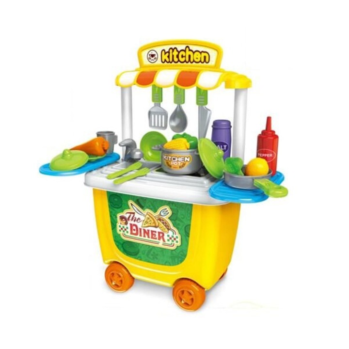 Midex gyerekkonyha, 31 db-os készlet, tarka, 26x21,5x17,5cm