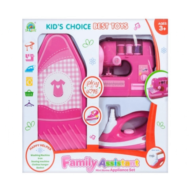 Mega kreatív készlet, varrógép, vasalódeszka, vasaló, többszínű, 45,5x43,5x12 cm