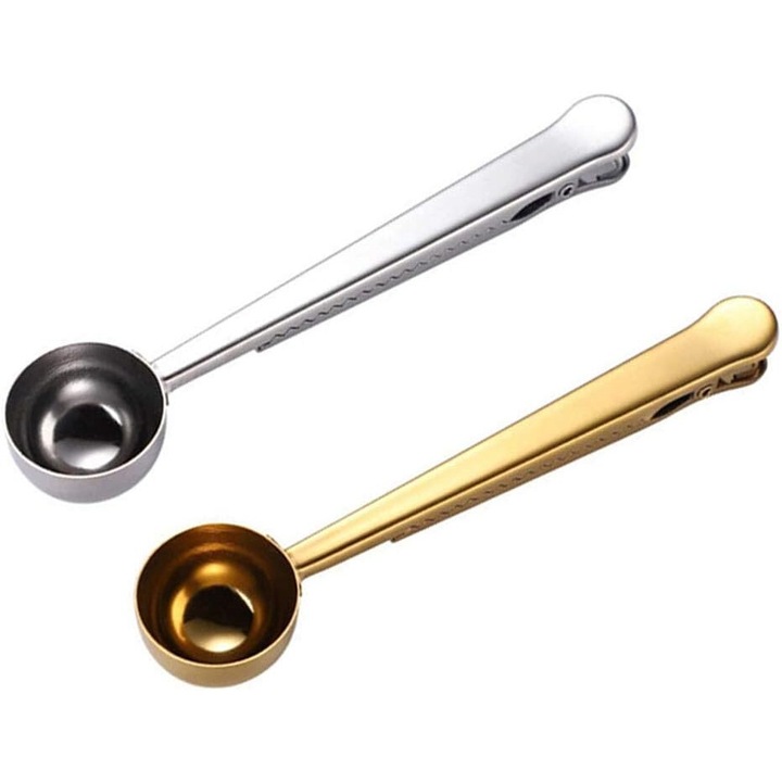 Set linguri de cafea, Enforose, multifunctie, rezistent la rugina, inox, 2 buc