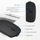 Mouse wireless Bluetooth, 3 DPI ajustabili, incarcabil, negru