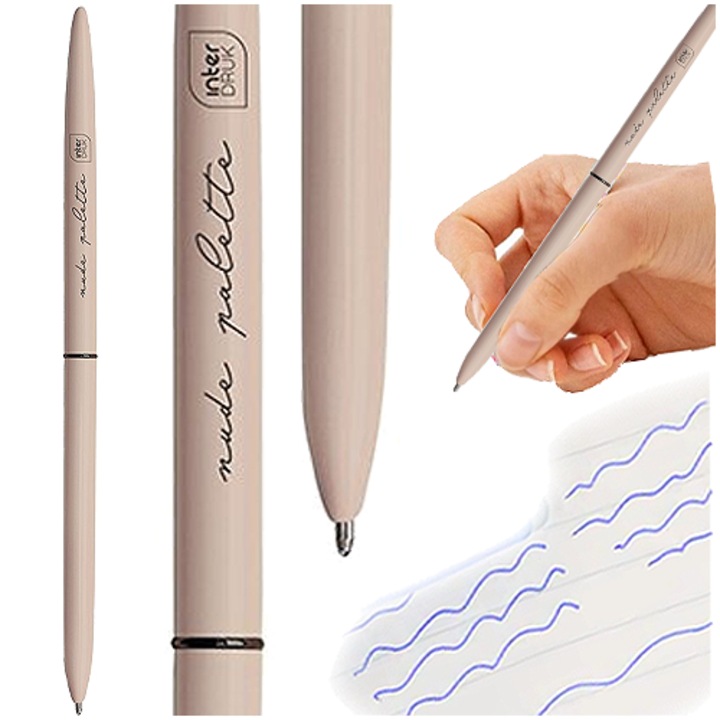 Pix slim, Interdruk, cerneala albastra, 1mm, 16cm