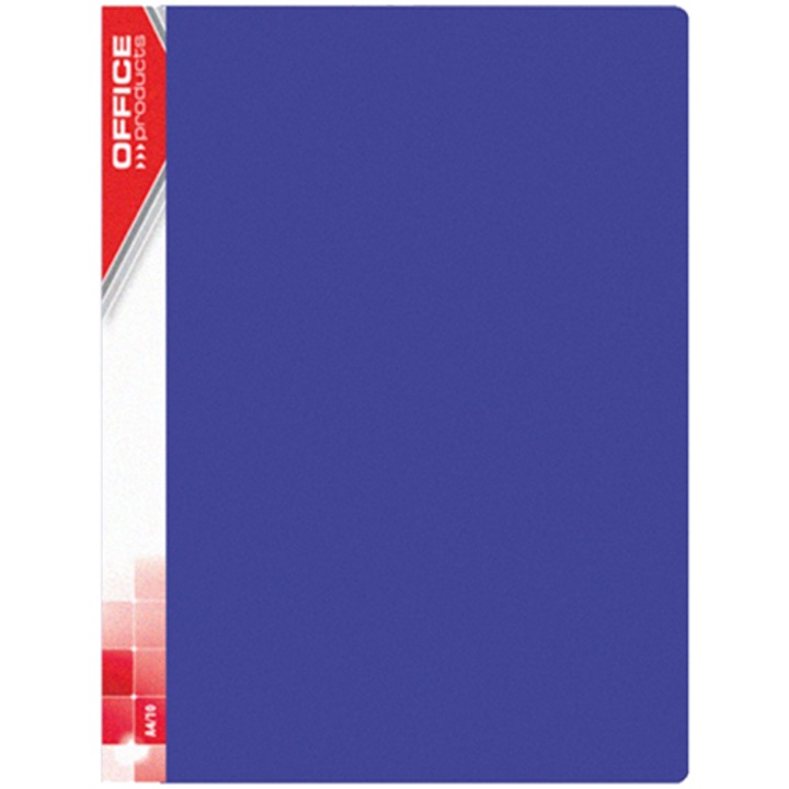 Mapa A4, OFFICE PRODUCTS, polipropilena, 20 folii, antistatic, 235 x 310 mm, albastru
