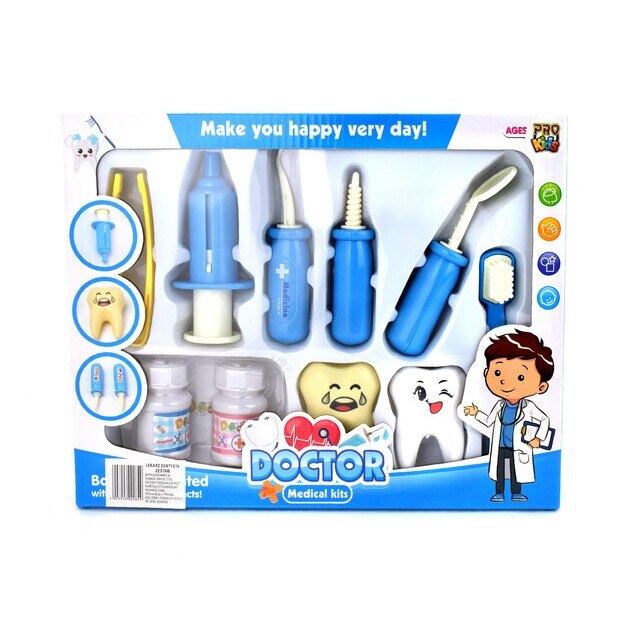 Set Dentist Pro Kids, interactiv, 11 piese, 3+ ani, 30.5x23