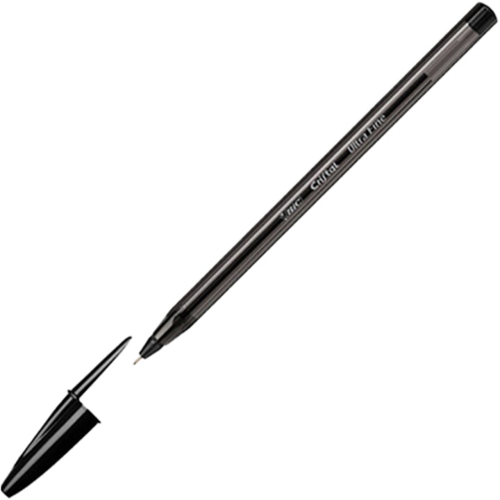 Писалка Bic Cristal Exact, дебелина на писане 0.4мм, черна, 15см