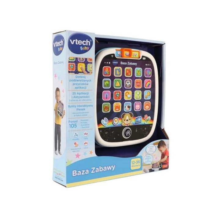 Интерактивен таблет Vtech, образователен, 25 приложения, многоцветен, 28x25x6 cm