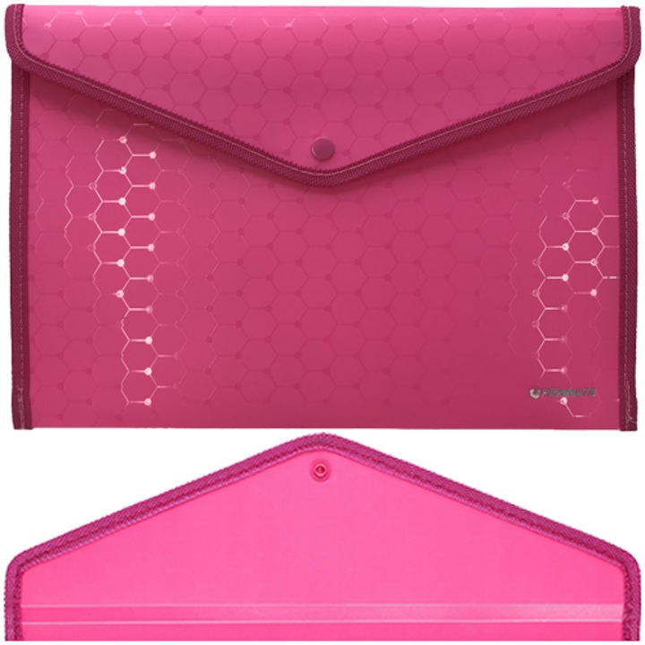 Teczka documente A4, Penmate, grosime 0.40mm, mata, 335x235mm, roz