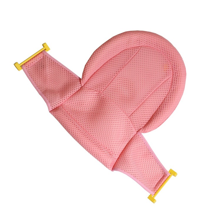 Cada reglabila pentru bebelusi, portabila, usoara, respirabila, design din plasa, scaun de baie antiderapant pentru suporterul de baie pentru sugari, uscare rapida si design ergonomic pentru experiente de imbaiere sigure si confortabile