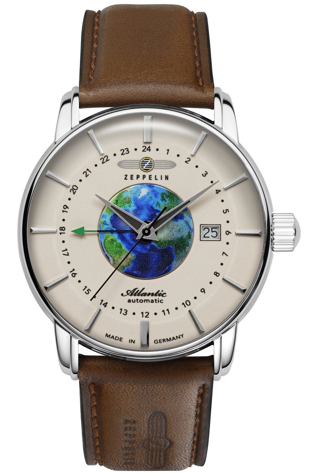 Ceas Zeppelin Atlantic Automatic GMT, Mecanism Miyota, Multicolor