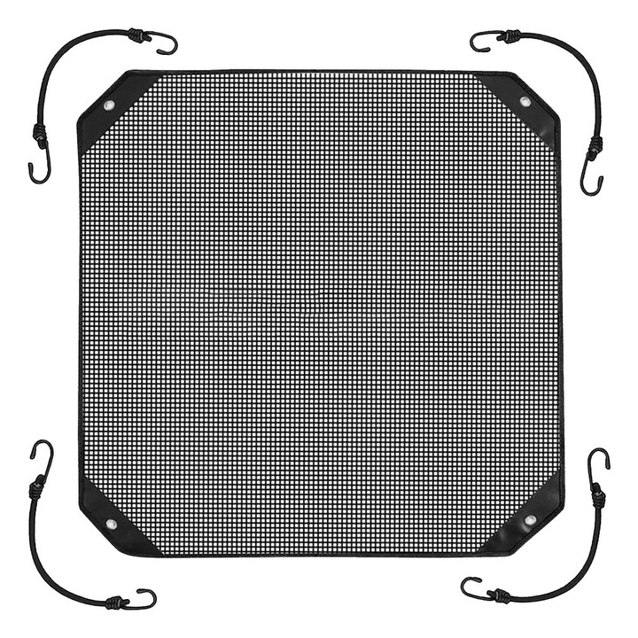 Kültéri klíma burkolat, műgyanta háló, levelek és por elleni védelemre alkalmas, 92*92cm, LEIISVK, fekete