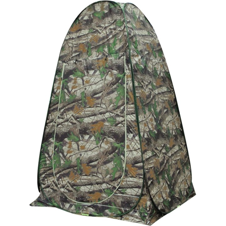 Изскачаща палатка за тоалетна и съблекалня, заслон за уединение за къмпинг, стоманена конструкция, просторен интериор, водоустойчив външен материал