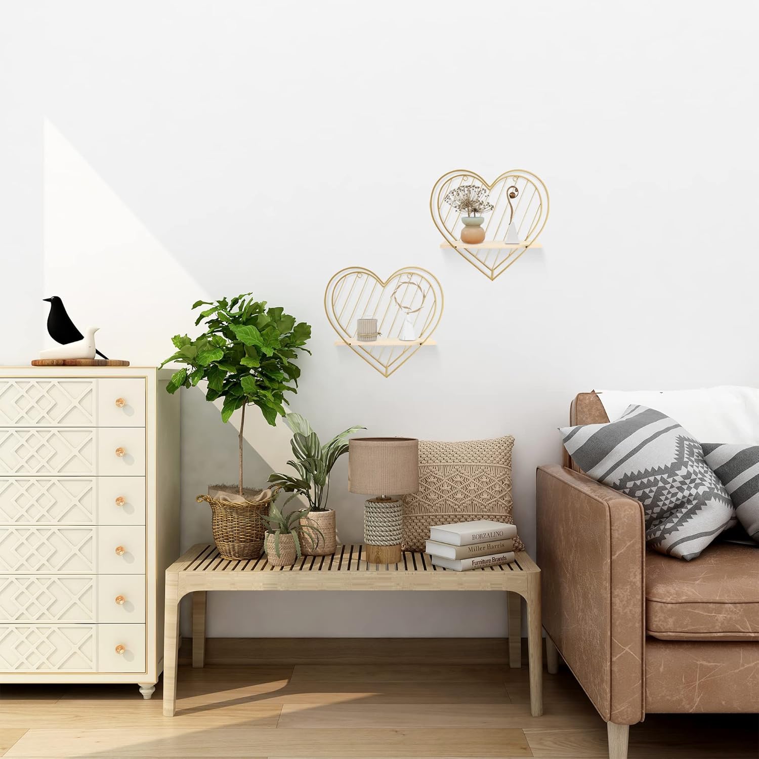 Design Inima In Inima Raft flotant, design inima, metal aurit - eMAG.ro