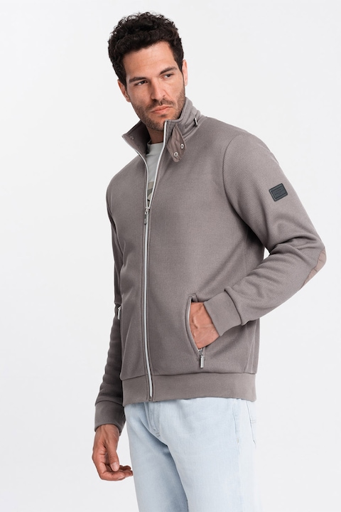OMBRE, Jacheta cu buzunare cu fermoar, Gri cenusiu