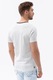 OMBRE, Tricou din bumbac cu decolteu rotund, Alb, Gri antracit, L