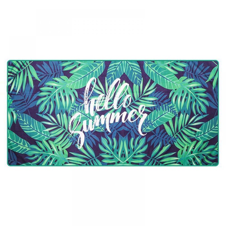 Плажна кърпа от микрофибър, уникален дизайн, бързосъхнеща, устойчива на пясък, многоцветна, 1 бр