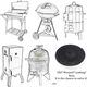 Garnitura Etansare Gratar BBQ, Rezistenta la Caldura, Gri, 0.35x2.2x460cm