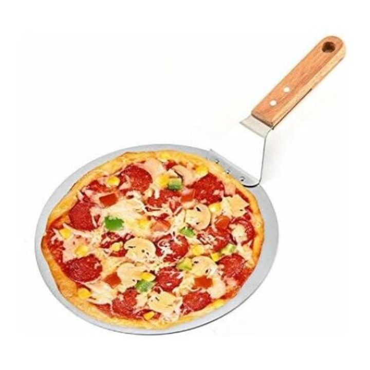 Lopata pizza, inox, 43.5 x 25.5 cm, maner lemn