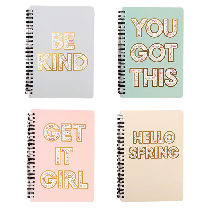 Spirálfüzet A6, kemény borító, 160 oldal, többszínű