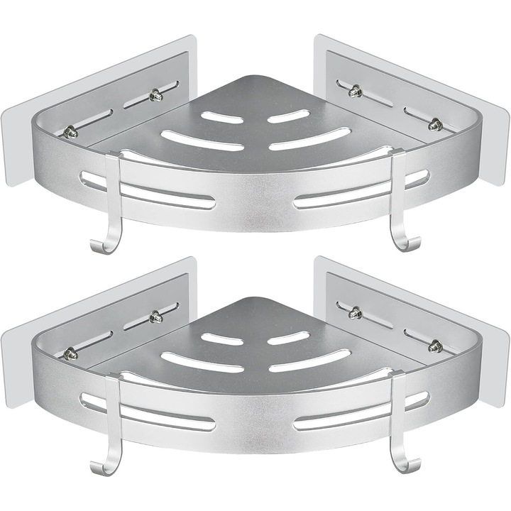 Raft coltar din aluminiu, AMRINUGL, design deschis, rezistent la coroziune, 90x90cm