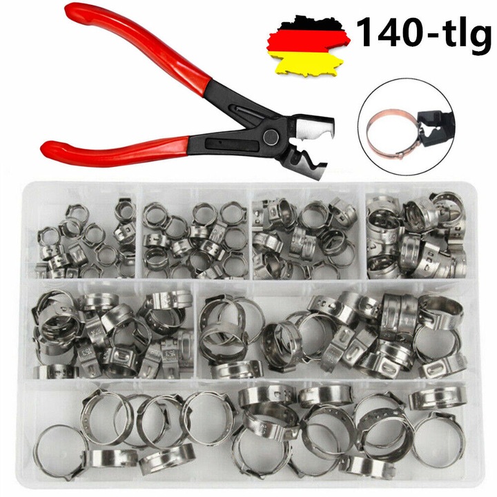 Inele de clema din otel inoxidabil pentru compatibilitate universala, cleme de strangere PEX rezistente la coroziune, rezistente, asigura etansare totala, ideale pentru etansarea etansa la apa in spatii dificile