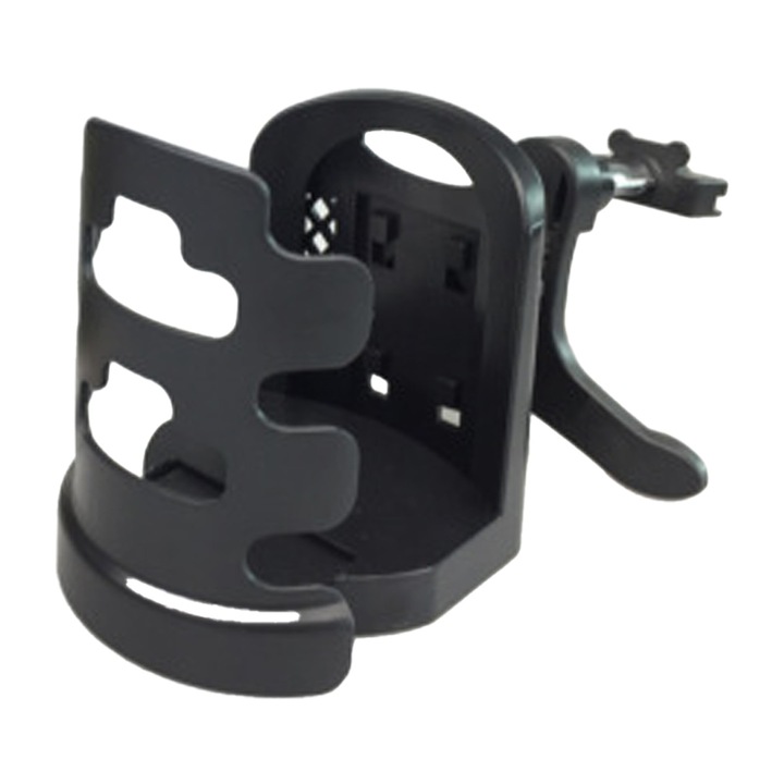 QttvbTna поставка за чаши за кола, регулируема, 360 въртяща се конструкция, ABS, черна, за чаши 7,5 см