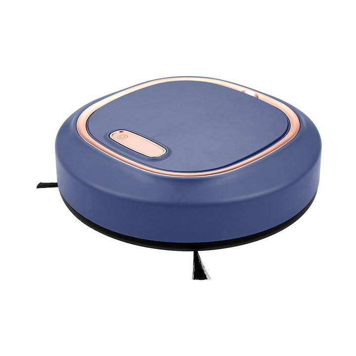 Aspirator robot 3 in 1, 1200 mAh, 55db, albastru, 23x23x7cm