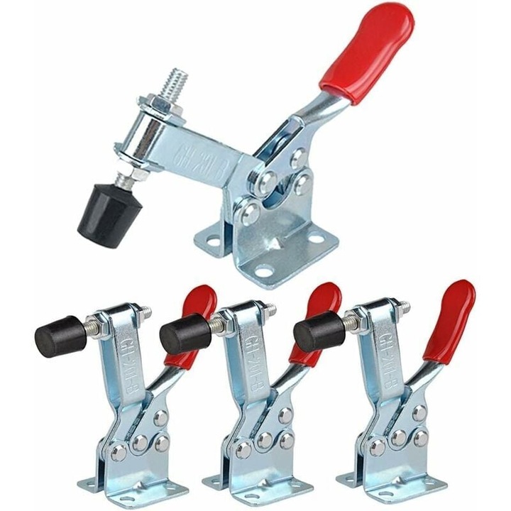 4 db függőleges bilincs készlet, Acél, 89,8 kg, 145x35x40 mm